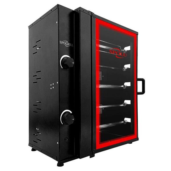 Assador a Gás Spolu Spogrill SPL-600 5 Espetos Rotativos Profissional - Imagem 4