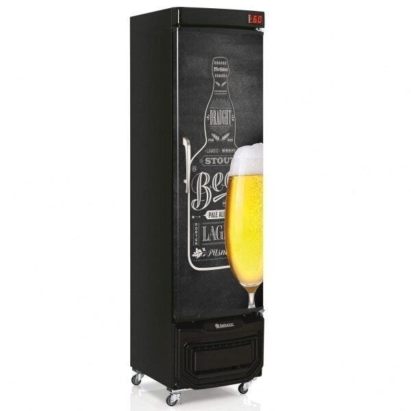 Cervejeira Gelopar GRB-23E QC 228 Litros Frost Free Porta Cega Preta 220 V