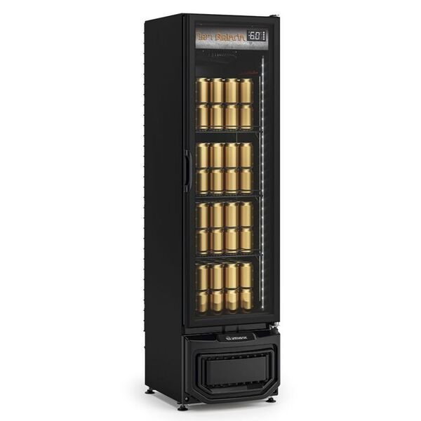 Cervejeira Vertical com Porta de Vidro 228L Gelopar GCB23EVLB All Black 220V – Refrigerador Expositor Comercial - Imagem 3