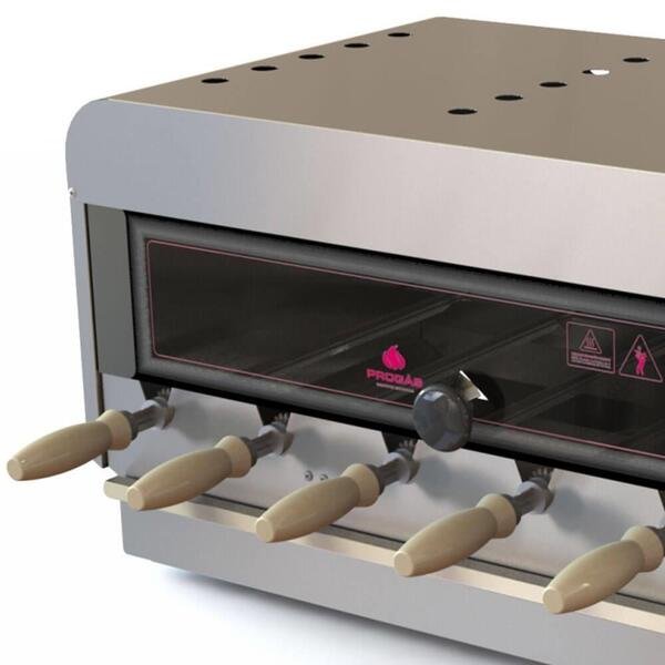 Churrasqueira Rotativa a Gás Progás PRR-050N Style 5 Espetos Bivolt - Imagem 4