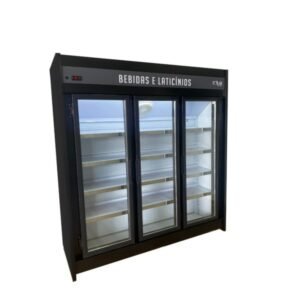 Expositor Refrigerado Autosserviço Polar PEVCA 1,80 m 3 Portas 220 V Expositor Comercial