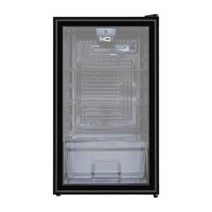 Frigobar Expositor Vertical HQ-95FBPV 95 L Preto Porta de Vidro Duplo Refrigerador Comercial 220 V