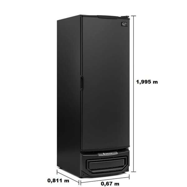 Refrigerador de Bebidas Cervejeira Vertical 570 L Gelopar GCB-57 IN PR Preto 220 V – Expositor Comercial - Imagem 3