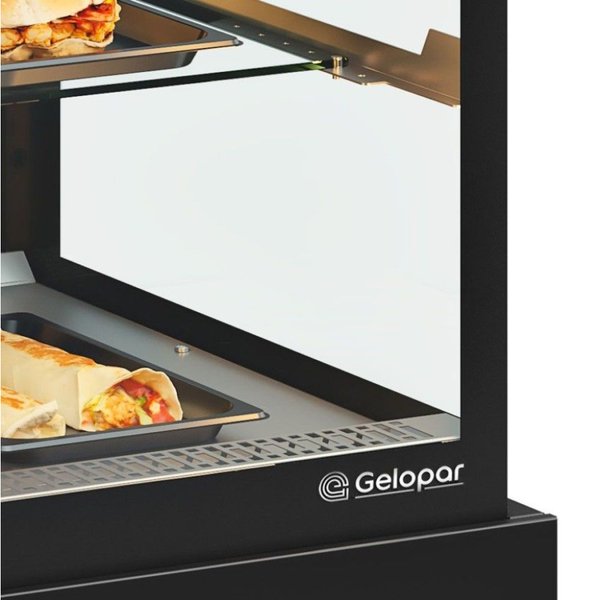 Vitrine Estufa para Salgados Gelopar MGEE-070 Preta 70 cm 220 V Aquecida - Imagem 4