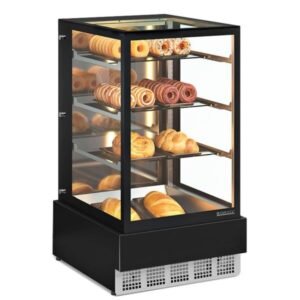Vitrine Neutra Gelopar MGEN070 Gourmet Preto Bivolt Expositor de Conveniência