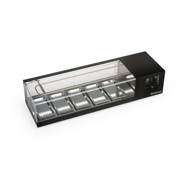 Vitrine Refrigerada de Bancada Gelopar GVRS-150 PR 1,38 m Preta LED 220 V - Imagem 2