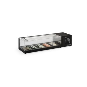 Vitrine Refrigerada de Bancada Gelopar GVRS-150 PR 1,38 m Preta LED 220 V
