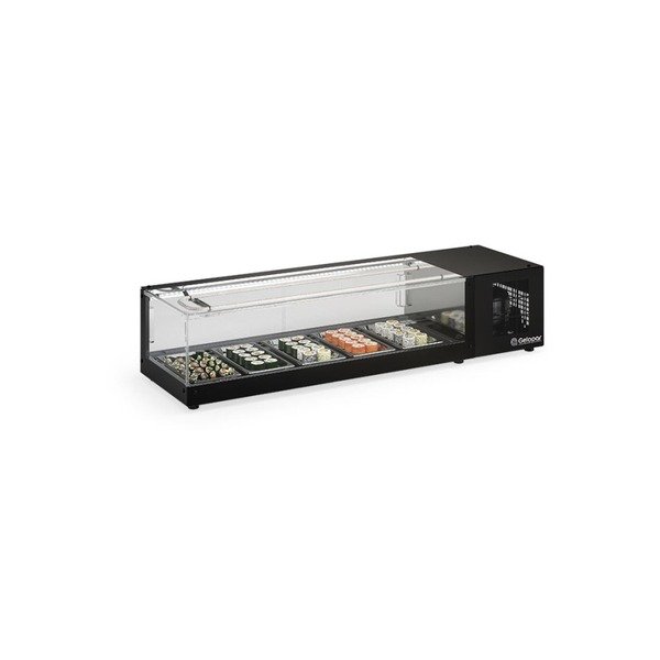 Vitrine Refrigerada de Bancada Gelopar GVRS-150 PR 1,38 m Preta LED 220 V