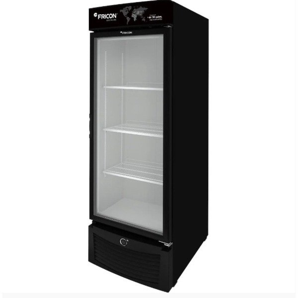 Freezer Vertical Fricon VCET 569V 569L Tripla Ação Porta de Vidro Preto 220V - Imagem 2